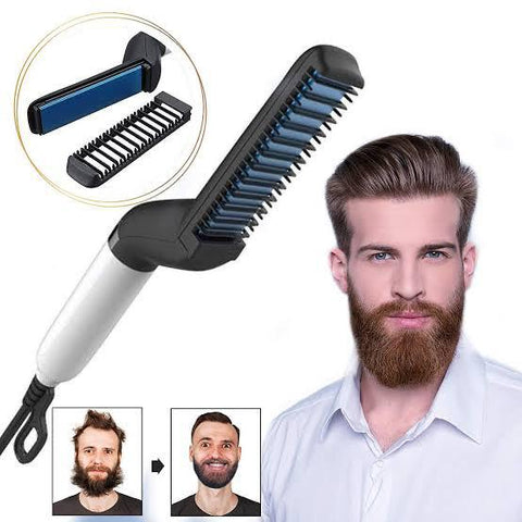 (NW000113) Multifunctional Hair Comb Brush Beard Hair Straighten Comb Quick Hairstyle For Men without box