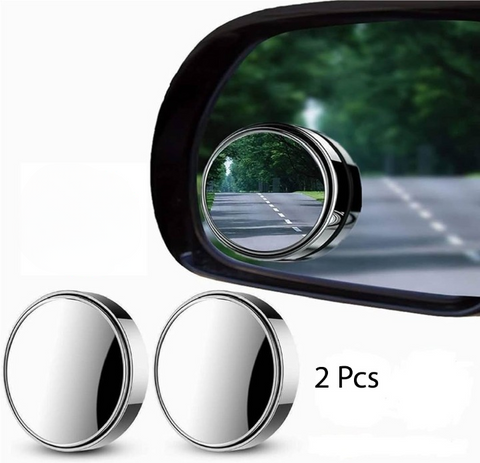 2pcs Round Blind Spot Mirrors – Wide-Angle Lens for Enhanced Rear and Side View Visibility – Convex Mirror for Cars, SUVs, and Trucks – Universal Fit Safety Accessory - Plastic Material