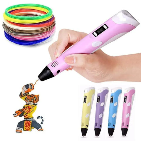 3D Pen for 3D Printing Drawing Pen USB 3D pen plus with safe filament Creative Learning for Children Kids as Toys DIY Arts &amp; Crafts Boy Girls Perfect Gift