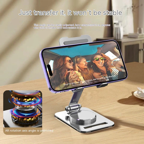 360-Degree Rotate Metal Desk Mobile Phone &amp; Tablet Holder Stand (Random Color)