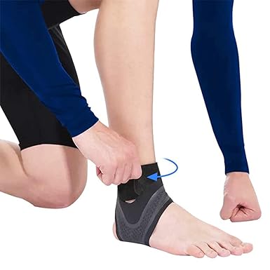1 Pcs Right Foot Breathable Ankle Brace for Sprained Ankle,Stabilize Ligaments,Prevent Re Injury for men &amp; women with Adjustable Wrap