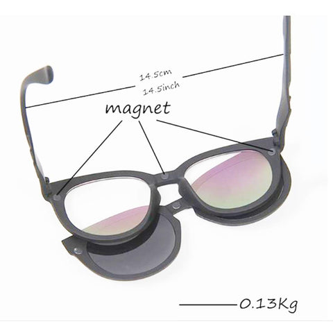 5 in 1 Magic Vision Stylish Sunglass With Quick-change Magnet Lenses | 5 Different Colors