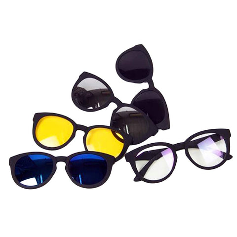 5 in 1 Magic Vision Stylish Sunglass With Quick-change Magnet Lenses | 5 Different Colors