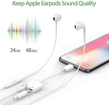 Apple iPhone Connector Lightning to 3.5mm Earphone Jack &amp; Mobile Charging Jack