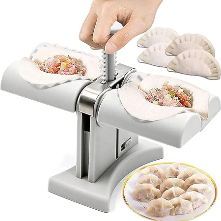 Double head design automatic dumpling machine mold,  dumplings quickly and easily (random color)