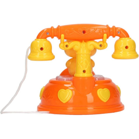 Corded Landline Duck Shape Telephone Toy with Lights &amp; Music For Kids 