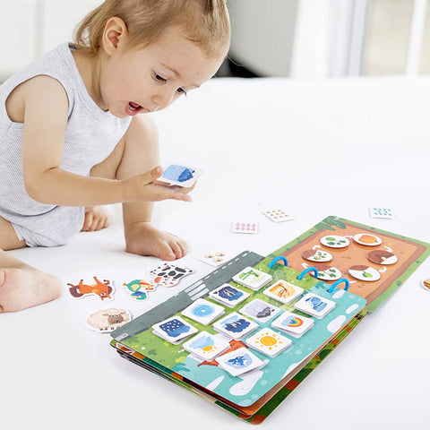 Busy Book, Quiet Book, Toddler Busy Book, for 2-4 Years Old Preschool Activity Toy Books Help Develop Learning Skills,(Only Math )