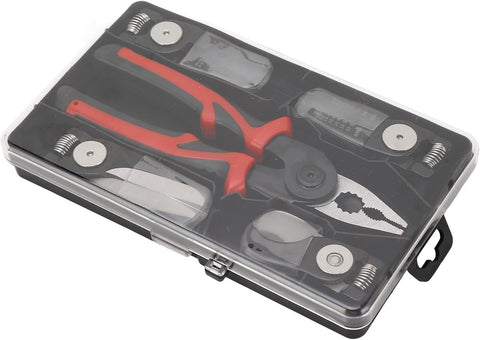 5 in 1 Portable Tool Steel Wire Cutters, 5 Replaceable Heads, Anti Slip TPR Handle, Combination Pliers for Leather Plastic Thin Metal Cutting, Bending, Trimming