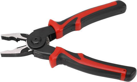 5 in 1 Portable Tool Steel Wire Cutters, 5 Replaceable Heads, Anti Slip TPR Handle, Combination Pliers for Leather Plastic Thin Metal Cutting, Bending, Trimming