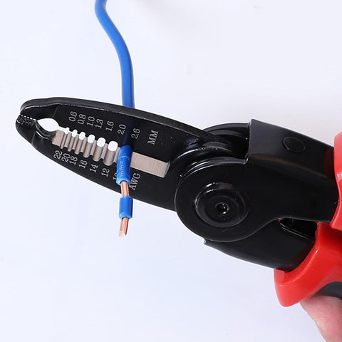 5 in 1 Portable Tool Steel Wire Cutters, 5 Replaceable Heads, Anti Slip TPR Handle, Combination Pliers for Leather Plastic Thin Metal Cutting, Bending, Trimming