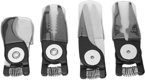 5 in 1 Portable Tool Steel Wire Cutters, 5 Replaceable Heads, Anti Slip TPR Handle, Combination Pliers for Leather Plastic Thin Metal Cutting, Bending, Trimming