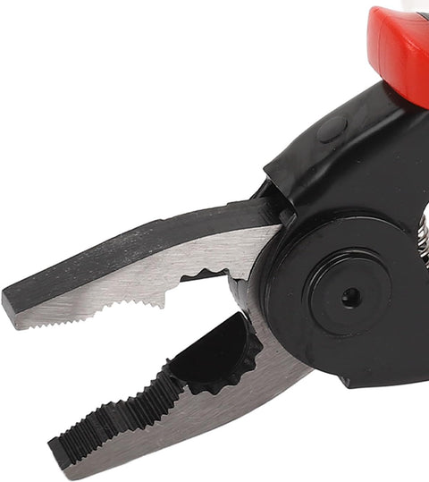5 in 1 Portable Tool Steel Wire Cutters, 5 Replaceable Heads, Anti Slip TPR Handle, Combination Pliers for Leather Plastic Thin Metal Cutting, Bending, Trimming
