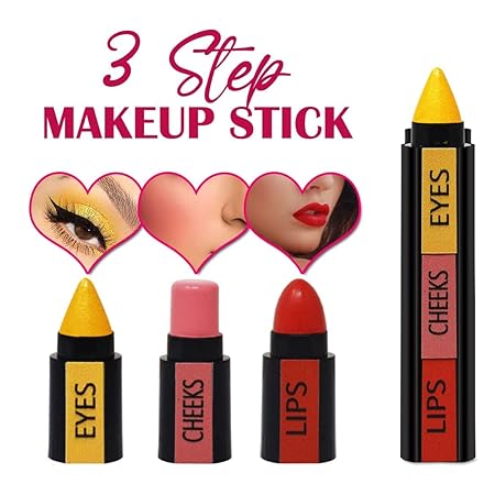 3 in 1 Eyes Cheeks Lips (Lipsticks)
