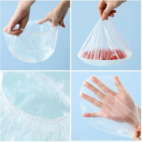 100pcs Disposable Flexible Transparent Plastic Food Storage Bags – Resealable &amp; Multi-Purpose - Food-Grade Fresh-Keeping, Dust &amp; Insect-Proof, Kitchen Accessories - Disposable Food Wrap