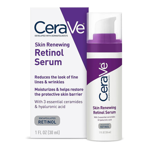 CeraVe, Skin Renewing Retinol Serum, (30 ml) lCeraVe Skin Renewing Serum with Retinol – Anti-Aging &amp; Smoothing Formula(30 ml) l
