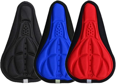 Bicycle Saddle Seat Cover  Soft GEL Foam Pad Padded Breathable Non-slip (Random color)