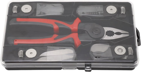 5 in 1 Portable Tool Steel Wire Cutters, 5 Replaceable Heads, Anti Slip TPR Handle, Combination Pliers for Leather Plastic Thin Metal Cutting, Bending, Trimming