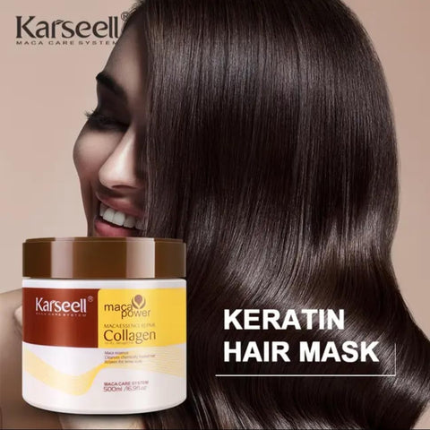 (NW000260) Karseell hair mask | Collagen Hair Treatment Deep Repair Conditioning Argan Oil Collagen Mask - 500ml
