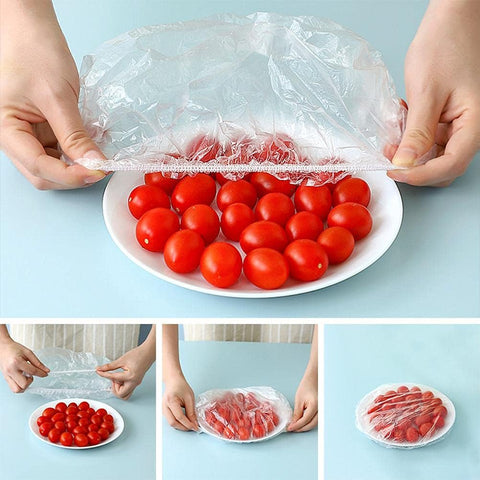100pcs Disposable Flexible Transparent Plastic Food Storage Bags – Resealable &amp; Multi-Purpose - Food-Grade Fresh-Keeping, Dust &amp; Insect-Proof, Kitchen Accessories - Disposable Food Wrap