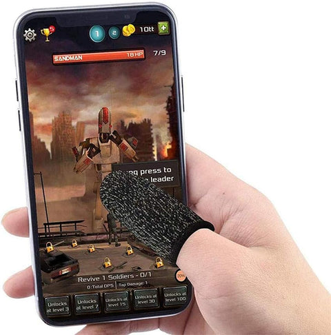 2 Pc Touch Screen Finger Sleeve, Mobile Game Fingering Sleeve, Anti-slip Anti-sweat Ultra-thin Breathable Touch Screen Finger Sleeves for Android Mobile Games