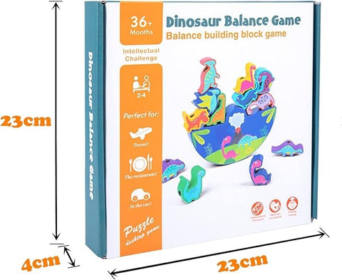 Dinosaur Toy from 3 Years Wooden Toy Stacking Game Wooden Balancing Stacking Stones Game 3D Montessori Threading Game Wooden Toy Motor Skills Toy Learning Toy Gifts for Children