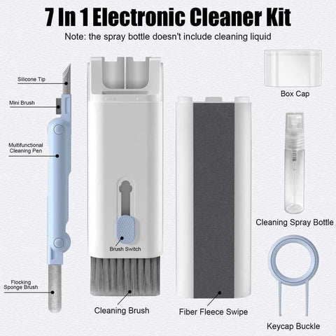 7 In 1 Kit Scalable Keyboard Cleaner Brush Earphone Cleaning Pen Cleaner Multifunction cleaning brush (random colors)