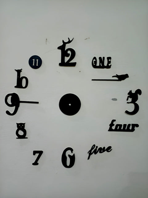 Decorative 3D Clock / DIY Clock Creative 3D Wooden wall clock for Home Decor