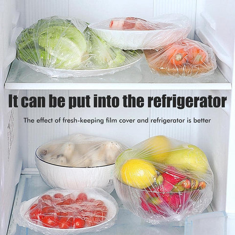 100pcs Disposable Flexible Transparent Plastic Food Storage Bags – Resealable &amp; Multi-Purpose - Food-Grade Fresh-Keeping, Dust &amp; Insect-Proof, Kitchen Accessories - Disposable Food Wrap