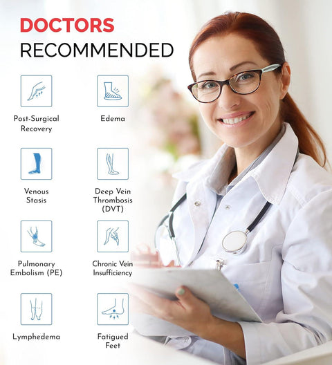 Anti-Embolism Knee High Stockings for Men &amp; Women Light Compression Socks / Medical Orthopedic Support Stockings for Varicose Veins Edema Swelling Soreness Pain &amp; Aches Medium