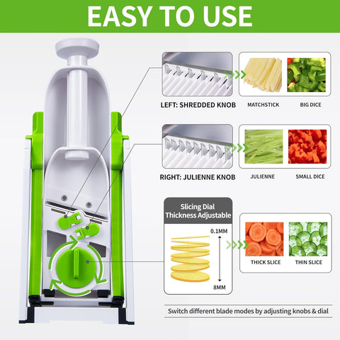 4 In 1 Vegetable Cutter Chopper Adjustable Multi-function Drum Cutter Vertical Vegetable Cutter Kitchen Shredder Grater Artifact (random color)