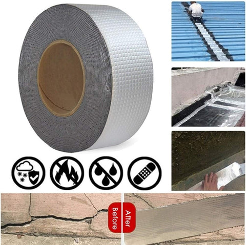 Aluminum Foil Tape  Waterproof Leakage  Strong Self-Adhesive Repair , Window Sill Gap, Pipe Rupture, Surface Crack, Home Renovation