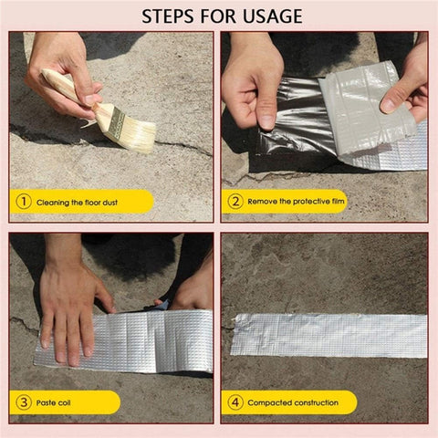 Aluminum Foil Tape  Waterproof Leakage  Strong Self-Adhesive Repair , Window Sill Gap, Pipe Rupture, Surface Crack, Home Renovation