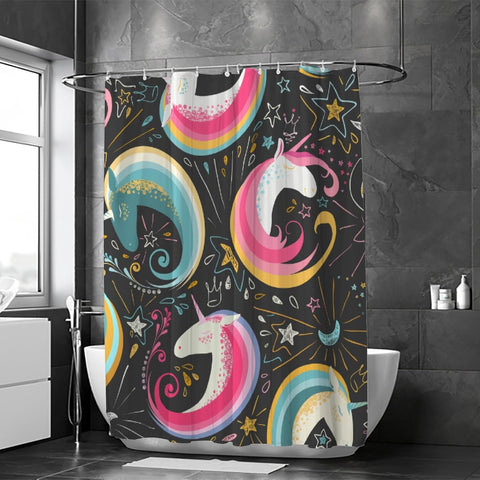Bathroom Shower Curtain ,Modern Waterproof with 12 Hooks(random )