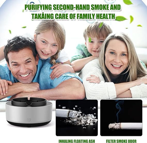 Ashtray With Air Purifier, Ashtray Smokeless | Multipurpose Ashtray With Air Purifier Function (random Colors)