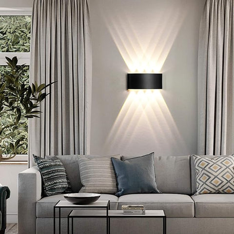 8 Way 8 Side Outdoor Waterproof Wall Light, Fancy LED light for wall, Aluminium IP65 Waterproof Outdoor Wall Lamps - 8 Watts