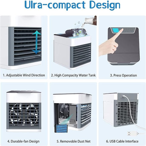 Air Ultra Portable Home Air Cooler | Portable Personal Air Conditioner, Mini USB 3 in 1 Air Cooler
