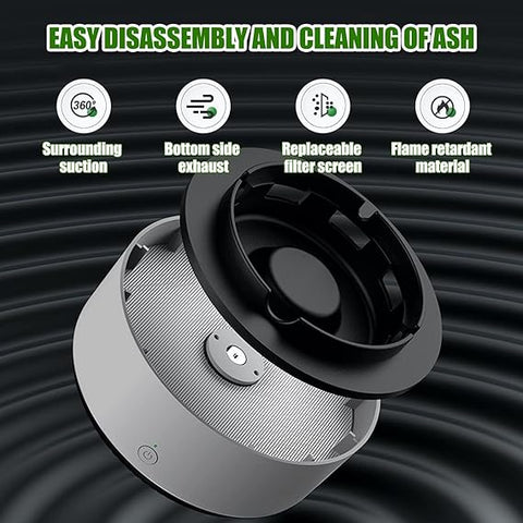 Ashtray With Air Purifier, Ashtray Smokeless | Multipurpose Ashtray With Air Purifier Function (random Colors)