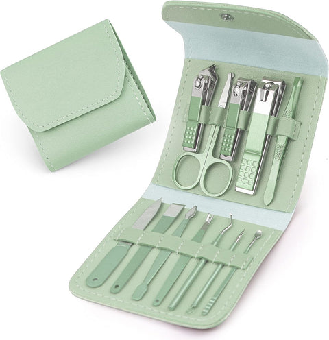 12 pcs Manicure Pedicure Kit - Care From Home - Best Quality Manicure Pedicure Kit (Random Color)