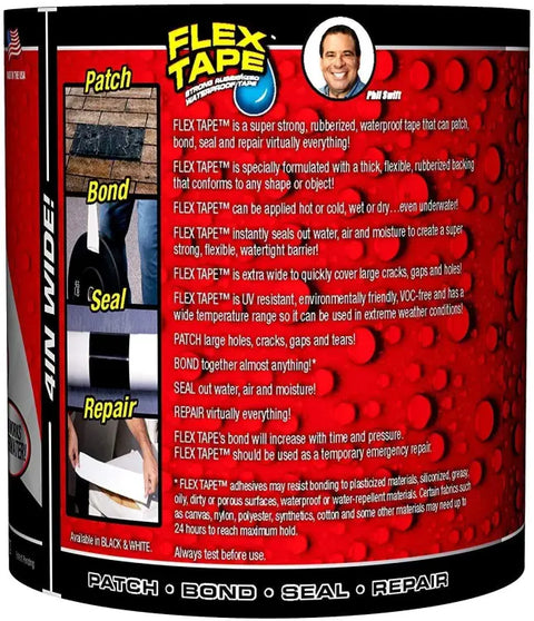 FLEX TAPE ULTRA-STRONG WATERPROOF ADHESIVE TAPE | Waterproof Seal Repair &amp; Sealant | Stop The Leak