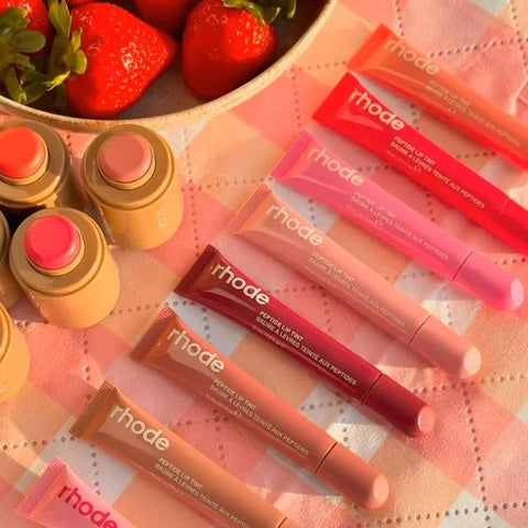 8 Colors Rhode Lip Care Series | Tinted Lip Balm | Lasting Moisturizing Blushes | Hydrated Lip Gel Oil | Pout Lips Long-acting Lip Treatment