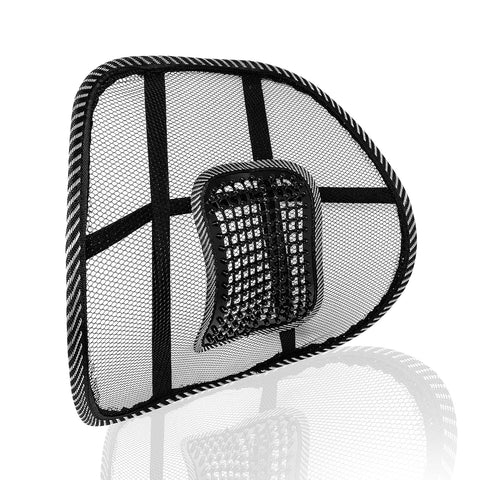 1 piece Lumbar Back Support, Mesh Cushion Backrest for Office Home Car Seat Portable Breathable Work Chair Rest Massage Beads for Lower Body Pain Relief