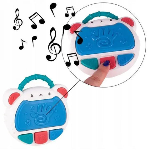 Flash Drum Toy for Kids - Early Education Drums Piano Musical Instrument Baby Toys Baby Hand Drum Toy Baby Flash Drum With Lights And Music Babies Drum Clap Music Hand Drum Children Preschool Early Development Toy