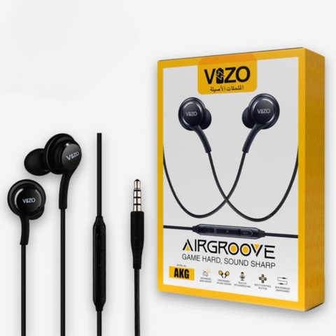Airgrove AKG Wired Earphones | HD Stereo Sound | Deep Bass | Built-in Mic | 3.5mm Jack | Tangle-Free Cable | Hands-Free For Mobile - Android Hands-Free