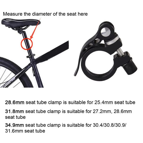 Bicycle Seat Post Clamp | Bike Seat Rod Lock (black)