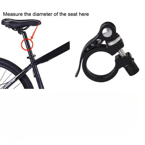 Bicycle Seat Post Clamp | Bike Seat Rod Lock (black)