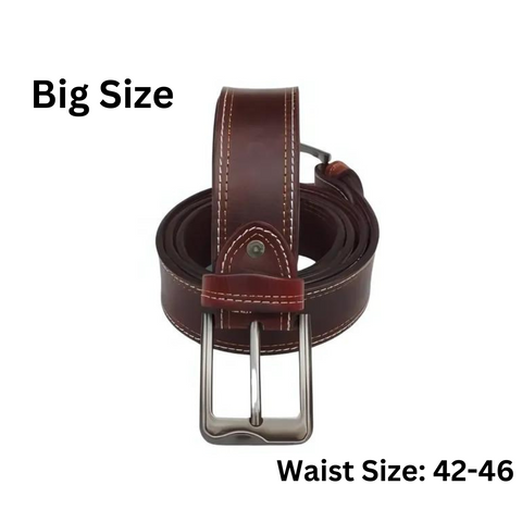 (Big Size) - Men Buffalo pull-up leather | Waist Belt for boys &amp; Mens (Maroon)