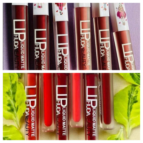 6 Pcs High Pigmented Matte Finish Lip Gloss - Multicolor Collection