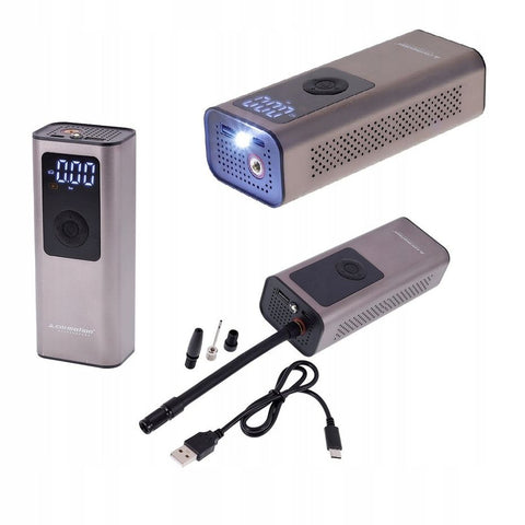 Air Compressor – Wireless Electric Air Pump for Car &amp; Bike Tires | 150 PSI / 10 BAR Portable Compressor with 2000mAh Battery ( Black )