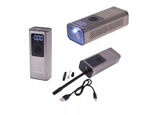 Air Compressor – Wireless Electric Air Pump for Car &amp; Bike Tires | 150 PSI / 10 BAR Portable Compressor with 2000mAh Battery ( Black )