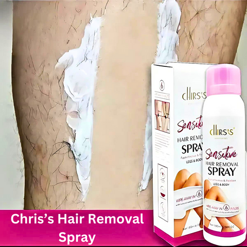 Chirs's Sensitive Hair Removal Spray | Fast Effective &amp; Painless Chriss Hair remover For Legs &amp; Body